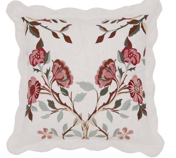 Brophy Embroidery Green Cushion